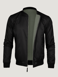 Men's Bomber Jackets |  Black + Mercury Green Reversible Jackets