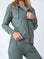 Women's Mercury Green Terry Zip-Up Sweater | Fresh Clean Threads