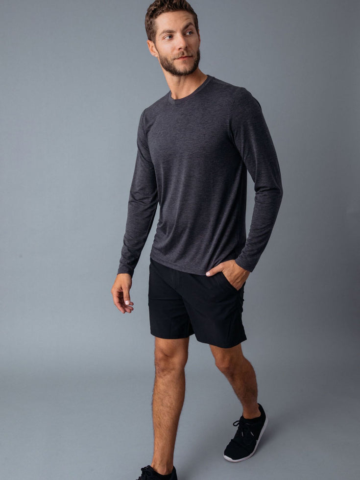 Charcoal Performance Long Sleeves | Fresh Clean Threads