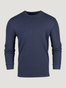 Navy Thermal Long Sleeve Crew Ghost Mannequin Image | Fresh Clean Threads