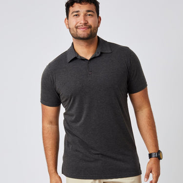 Charcoal Performance Polo from FCT's activewear collection