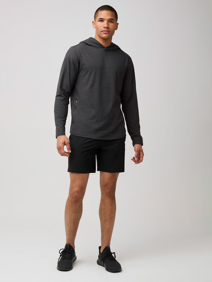 Men's Charcoal Tech Hoodie | Fresh Clean Threads