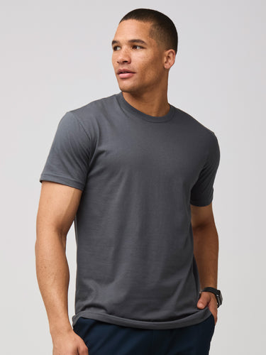 Designed to flatter a variety of body types # Crew Neck in Concrete | Winter Seasonal Colors at Fresh Clean Threads