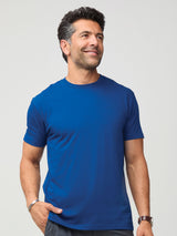 Comfort meets quality in every stitch # Dark Cobalt StratuSoft Crew Neck Tee | Fresh Clean Threads