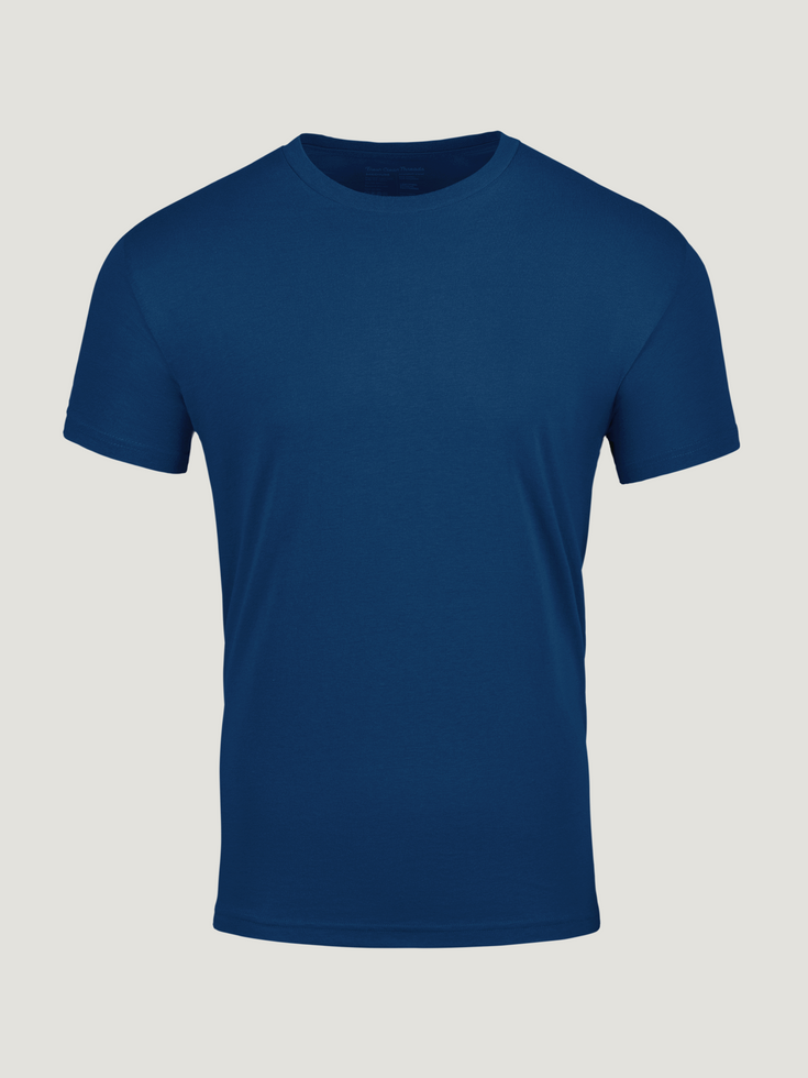 Blue crew neck t shirt on sale