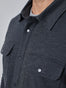 Charcoal Button Up Shacket with Pockets | Fresh Clean Threads