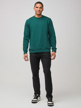 layer over your favorite tee # Crewneck Sweatshirt in Dark Emerald Green | Fresh Clean Threads
