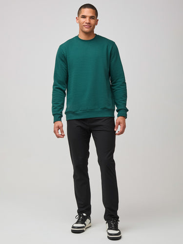 layer over your favorite tee # Crewneck Sweatshirt in Dark Emerald Green | Fresh Clean Threads