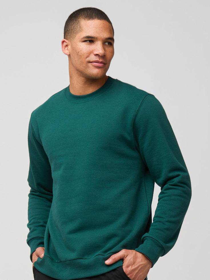 Emerald green crew neck sale