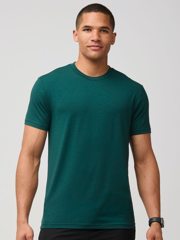 Performance Crew in Dark Emerald | Fresh Clean Threads