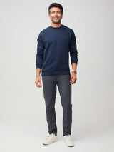Perfect to layer over your favorite tee # Crewneck Sweatshirts | Dark Navy Blue | Fresh Clean Threads