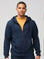 Color-matched zipper for streamline look # Zip Hoodie in Dark Navy | Men's Hoodies at Fresh Clean Threads