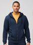 Zip Hoodie in Dark Navy | Men's Hoodies at Fresh Clean Threads