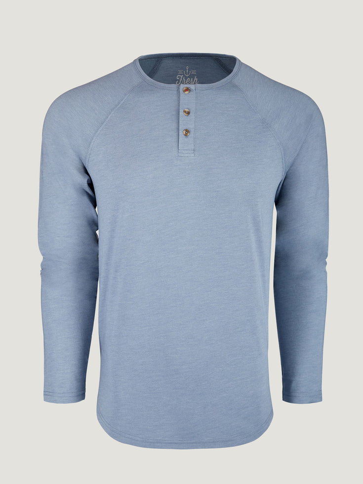 Wedgewood Long Sleeve Henley Fresh Clean Tees - Main Image