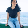 Women's Black Crew Neck (1st Gen.) T-shirt | Fresh Clean Threads
