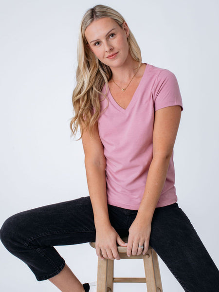 Women's V-Neck Tees: Short Sleeve and Long Sleeve V-Necks