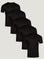 All Black V-Neck 5-Pack Ghost Mannequin | Fresh Clean Threads