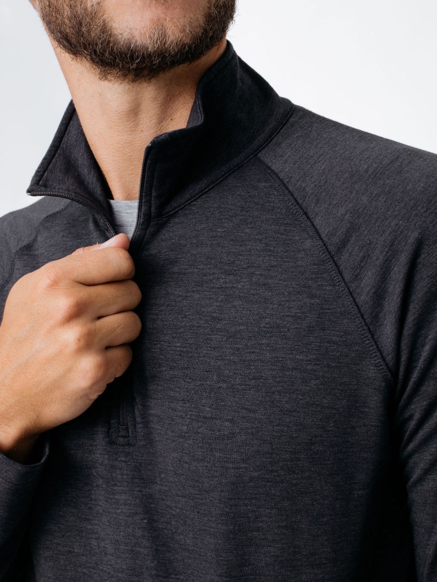 Charcoal Performance Quarter Zip | Fresh Clean Threads