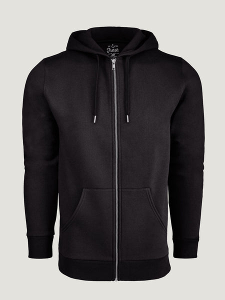 Plain black best sale zip up