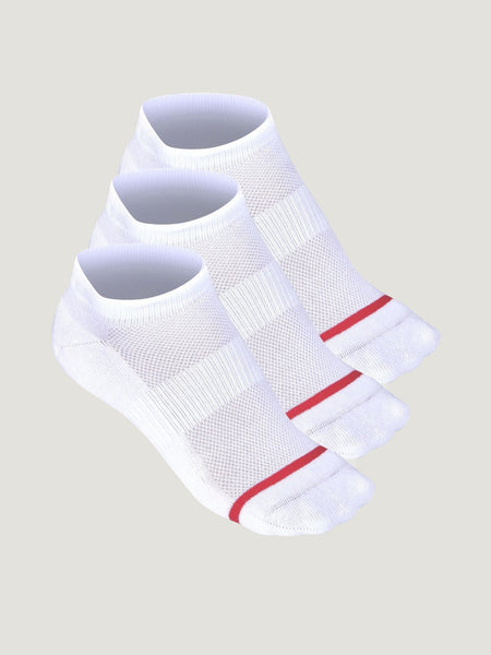All White 3-Pack Ankle Socks