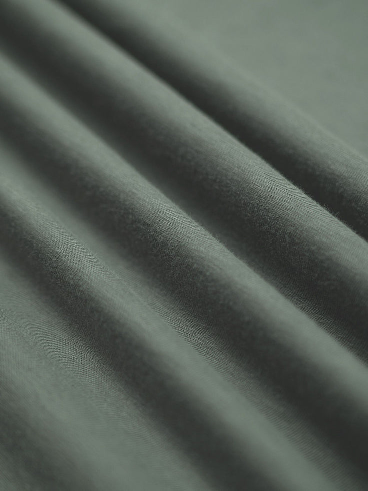 Mercury Green Crew Neck StratuSoft Fabric Detail | Fresh Clean Threads