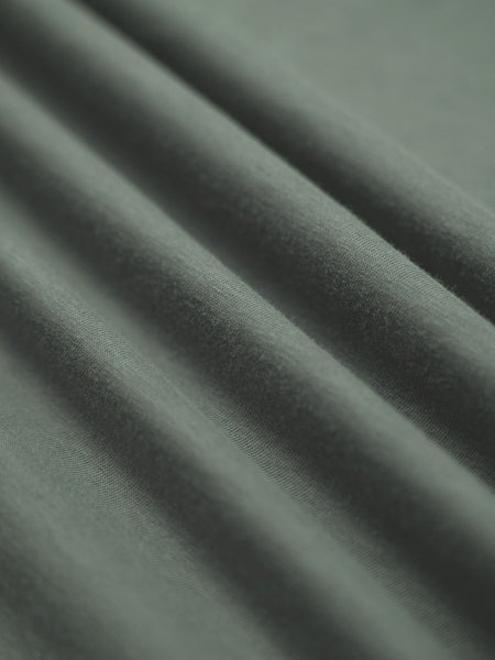 Mercury Green Short Sleeve Henley StratuSoft Fabric Detail | Fresh Clean Threads
