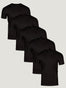 All Black V-Neck Tee Shirt 5-Pack Ghost Mannequin | Fresh Clean Threads