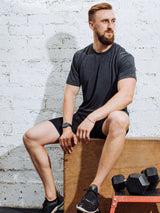 Nate is 6'4", 200LBS and wears a size LT # Foundation Performance Crew 3-Pack Lifestyle Size LT | Fresh Clean Threads