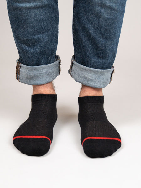 All Black 12-Pack Ankle Socks