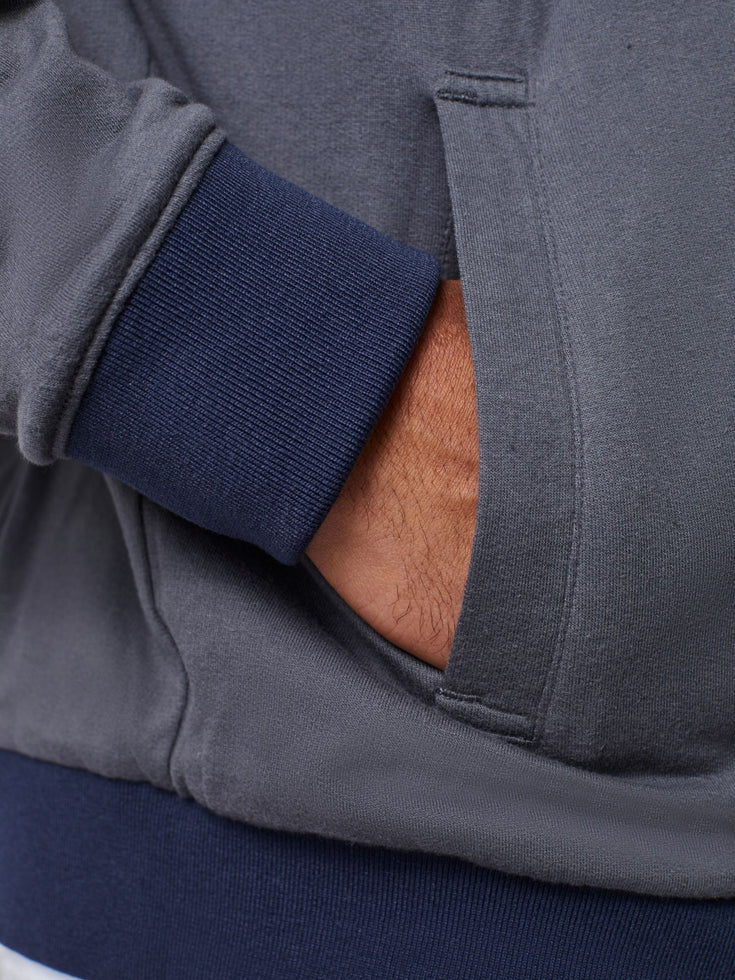 Reversible Bomber Jacket | Charcoal and Navy | Fresh Clean Threads