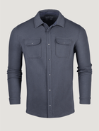 Odyssey Blue Button Up Shirt-Jacket | Fresh Clean Threads