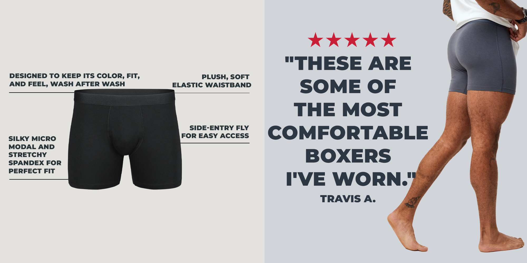 Black Boxer Briefs 3-Pack | Fresh Clean Threads