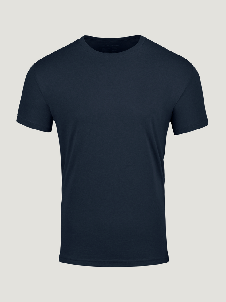 Dark Navy Crew Neck Tee | Fresh Clean Threads