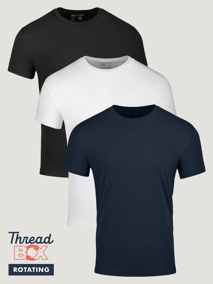 October ThreadBox Pack | Foundation Crew Neck 3-Pack | Fresh Clean Threads