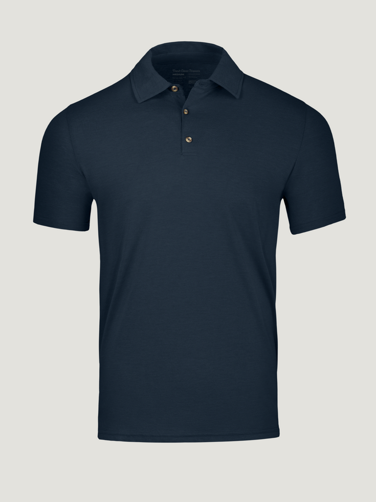 Fresh Clean Threads Men s Dark Navy Torrey Polo Size Small