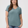 Women's V-Neck T-Shirts | Harbor Mist 