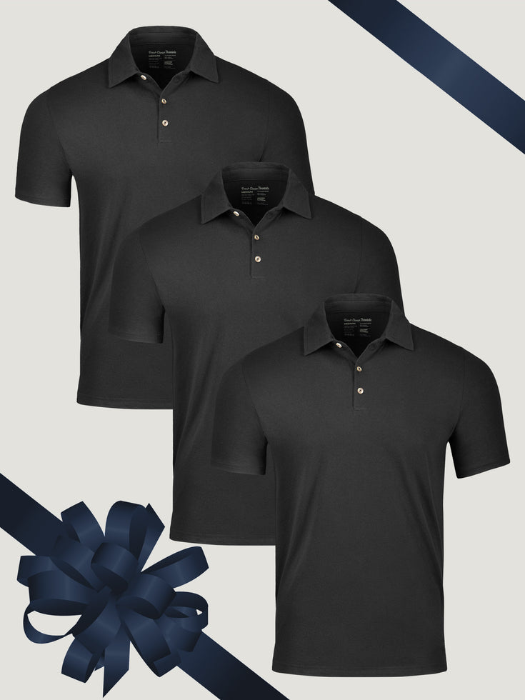 3 button polo shirt best sale