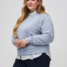 Vanessa is 5'10" and wears a size 2X # Icicle Women's Crew Sweatshirt | New Style at FCT