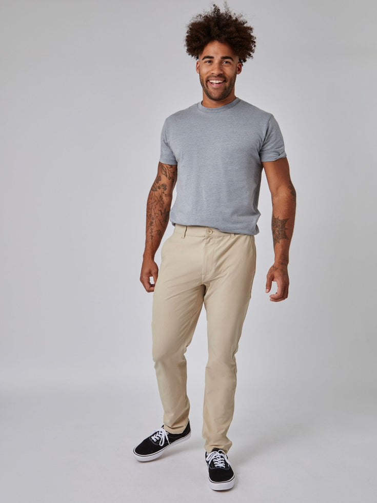 New Khaki Stretch Tech Pant | Fresh Clean Threads