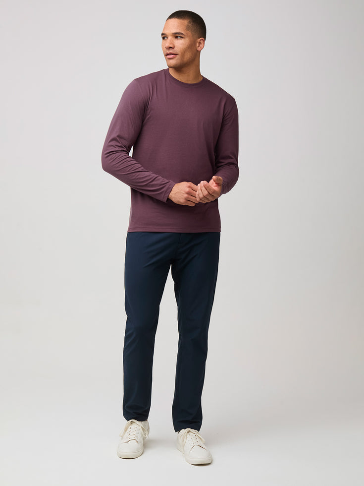 Long Sleeve Crew Necks | Mahogany Seasonal Color | Fresh Clean Threads