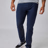 Joe is 6', 180LBS and wears a size 32x30 # Stretch Tech Pant in Navy | Fresh Clean Threads