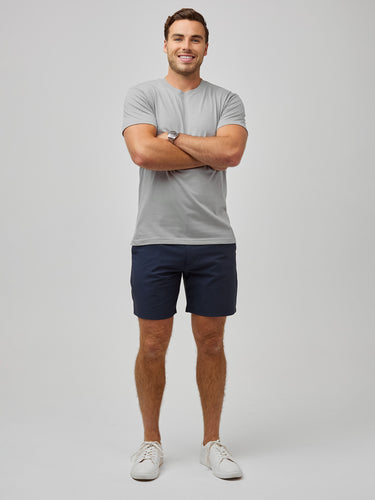Pair your pebble grey tee with everyday shorts # Everyday Essentials | Men's Tees + Shorts at FCT