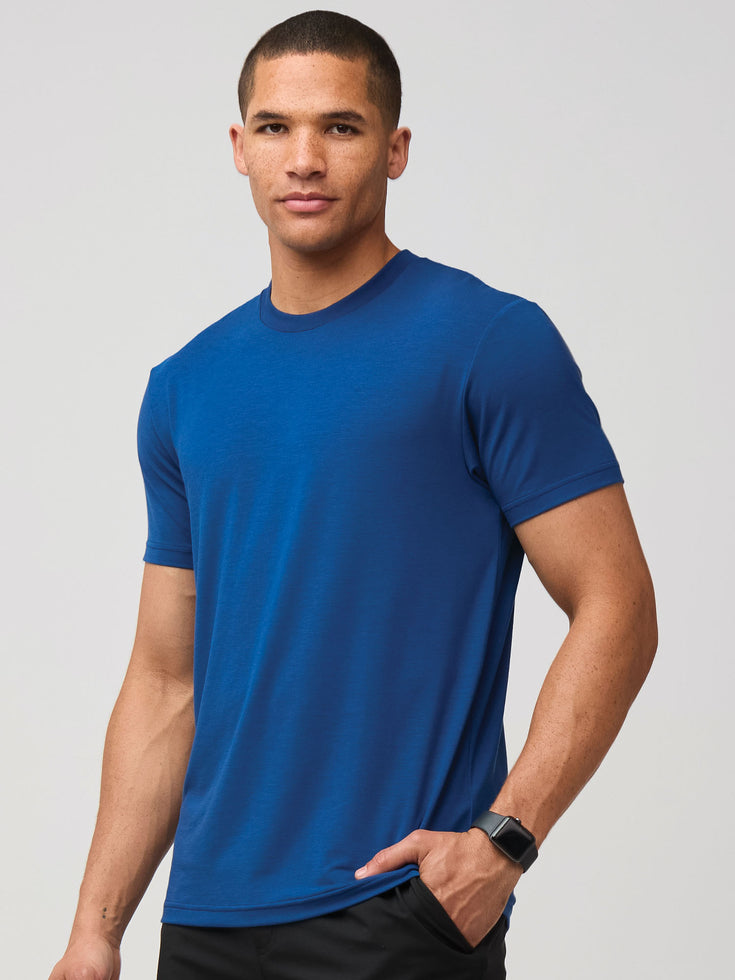 Performance Crew in Dark Cobalt | Fresh Clean Threads