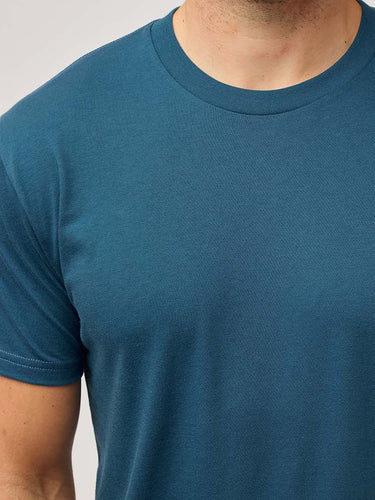 designed for lasting wear + comfort # Best Men's T-Shirts | Sea Blue Crew Neck T-Shirt