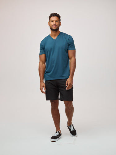 bold color that lasts wash after wash # Bold Color V Tees | StratuSoft V-Neck Shirts