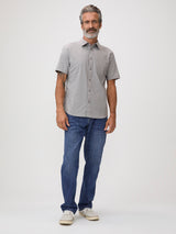Spring/Summer Season Essential # All Day Short Sleeve Shirt in Vintage Grey| Button Ups at Fresh Clean Threads