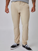 Joe is 6', 180LBS and wears a size 32x30 # Stretch Tech Pants Staples 2-Pack | Khaki | Fresh Clean Threads