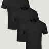 Men's Premium Crew Neck Tees | All Black 3-Pack | Fresh Clean Threads