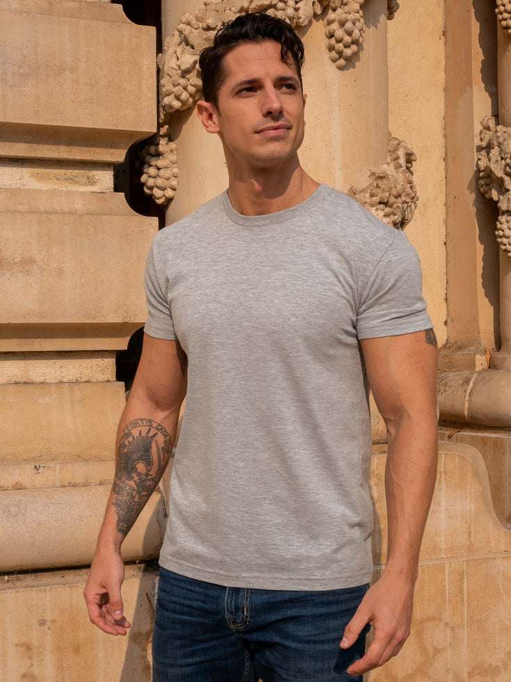 Heather Grey Crew Neck | Fresh Clean Threads Canada