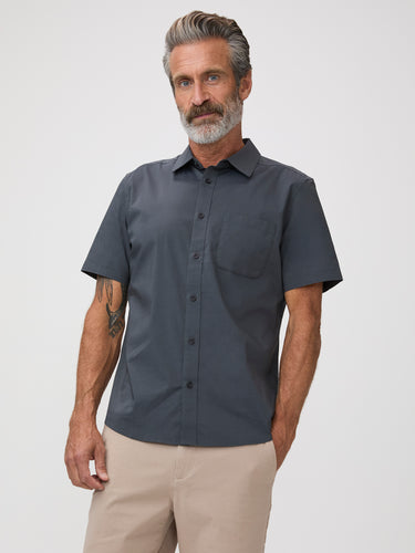 vintage dress shirts Vintage Black Short Sleeve Shirts